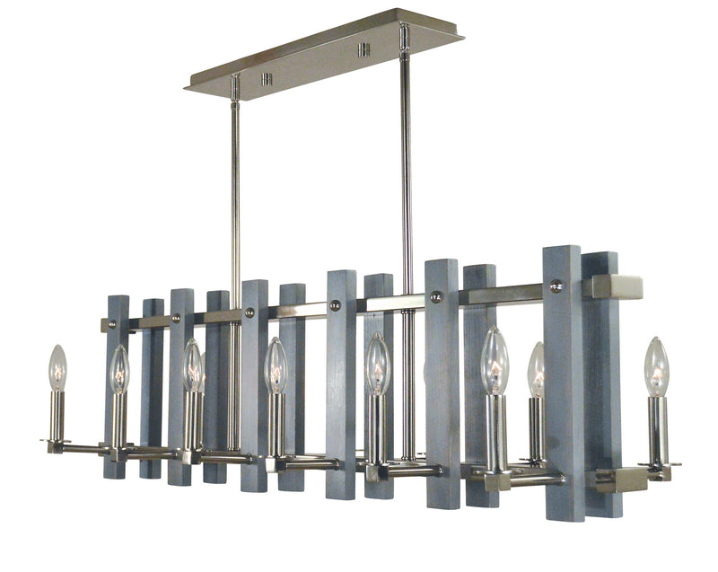 Framburg 5127 PN 12 Light Island Chandelier, Polished Nickel