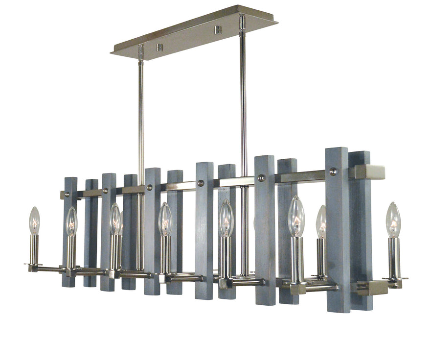 Framburg 5127 PN 12 Light Island Chandelier, Polished Nickel