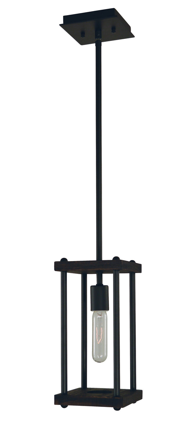 Framburg 5531 MBLACK One Light Pendant, Matte Black
