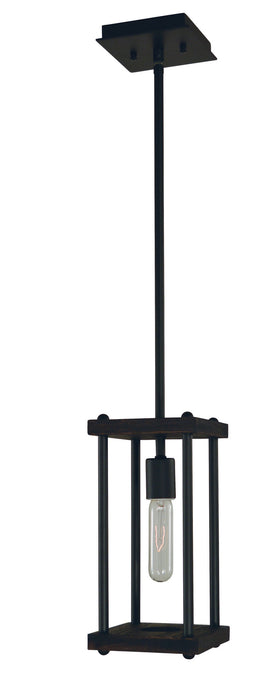 Framburg 5531 MBLACK One Light Pendant, Matte Black