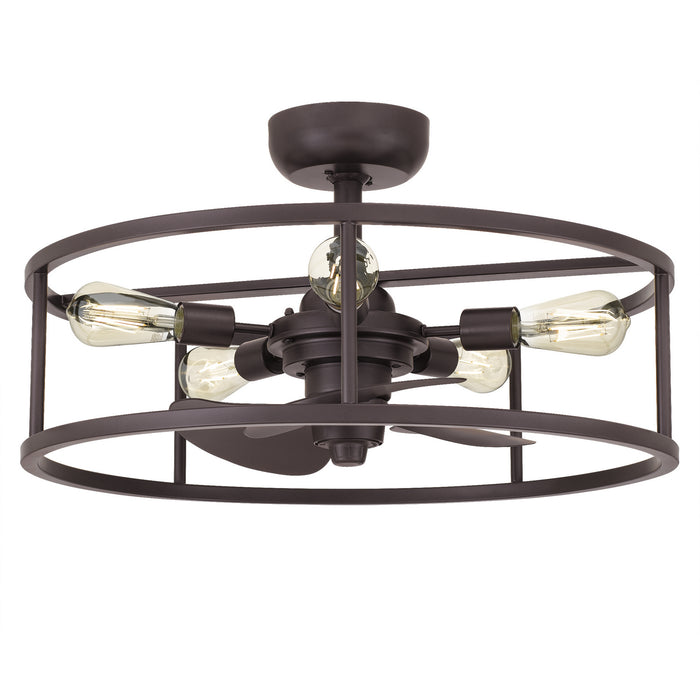 Quoizel NHR3124WT Five Light Fandelier, Western Bronze