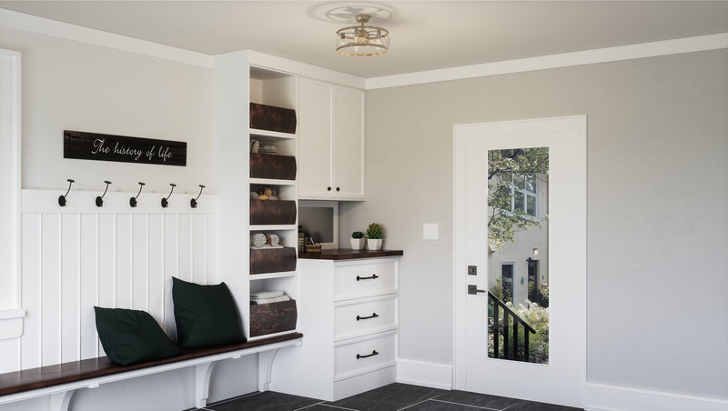 Quoizel RDY3122CS Five Light Fandelier, Century Silver Leaf