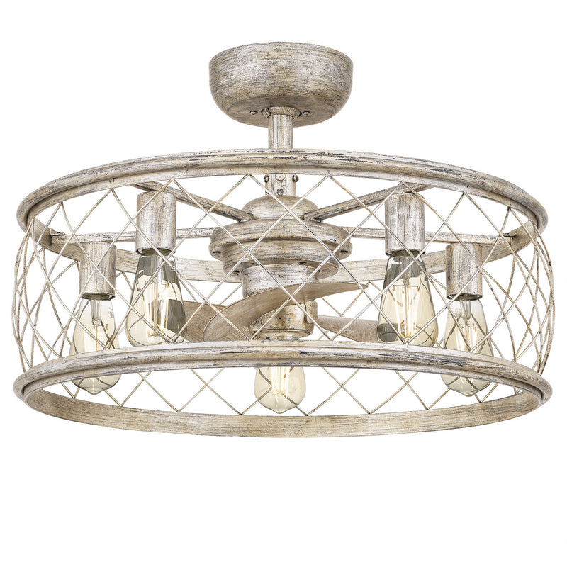 Quoizel RDY3122CS Five Light Fandelier, Century Silver Leaf