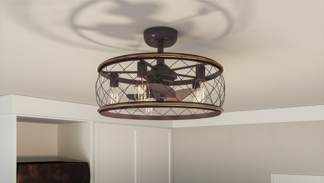 Quoizel RDY3122PN Five Light Fandelier, Palladian Bronze