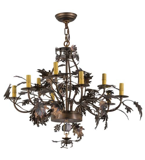 Meyda Tiffany 165484 11 Light Chandelier Hardware, Dark Burnished Antique Copper