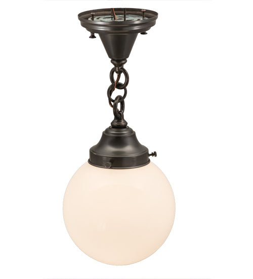 Meyda Tiffany 165492 One Light Flushmount, Craftsman Brown