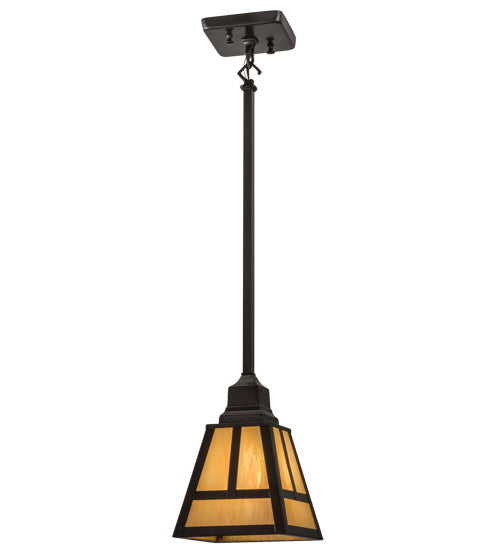 Meyda Tiffany 165699 One Light Mini Pendant, Craftsman Brown