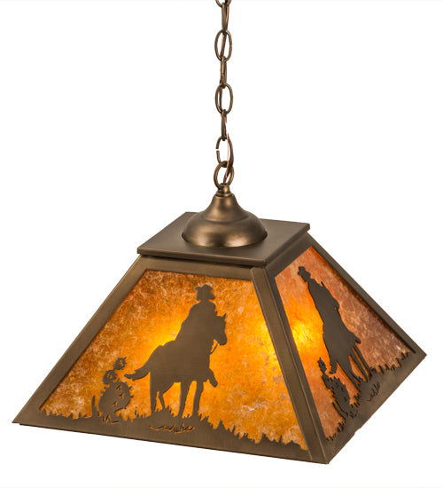 Meyda Tiffany 165808 Two Light Pendant, Antique Copper
