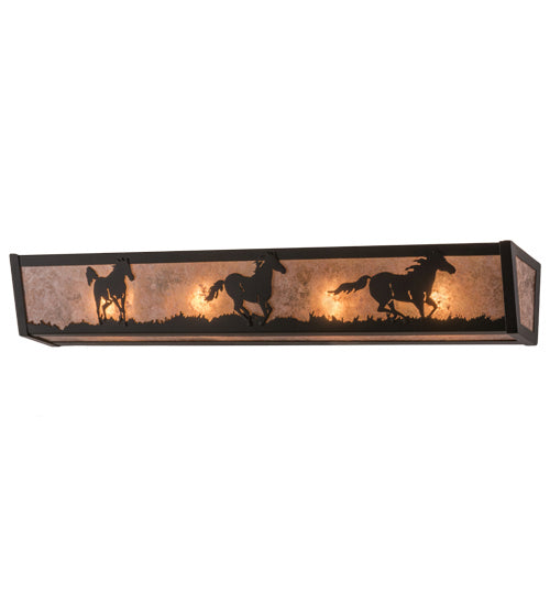 Meyda Tiffany 165969 Four Light Vanity, Flat Black