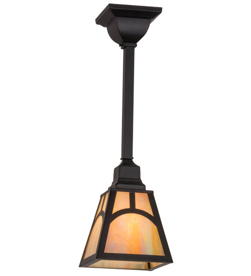 Meyda Tiffany 166514 One Light Pendant, Black Metal