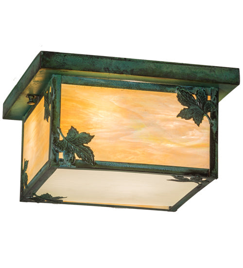 Meyda Tiffany 168090 Four Light Flushmount, Verdigris