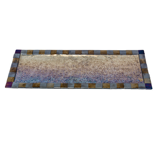 Meyda Tiffany 169472 Tray, Silver /Gold/Clear Irid