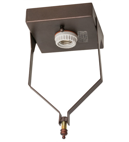 Meyda Tiffany 169762 One Light Flushmount Hardware, Mahogany Bronze