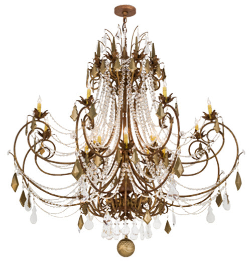 Meyda Tiffany 169772 16 Light Chandelier, Autumn Leaf