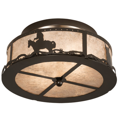 Meyda Tiffany 169798 Two Light Flushmount, Timeless Bronze