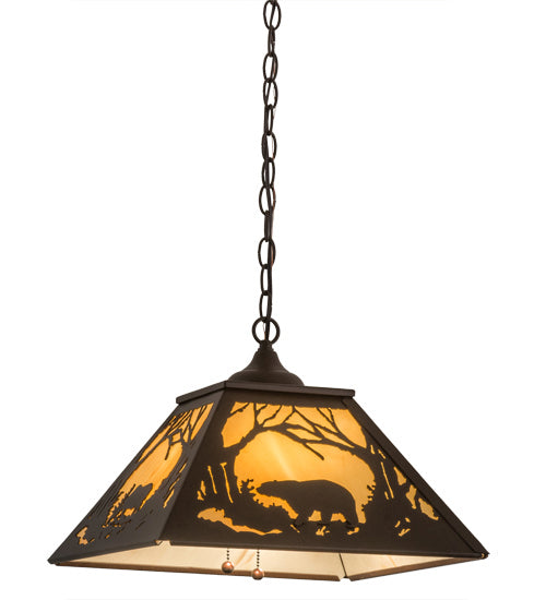 Meyda Tiffany 169952 Two Light Pendant, Cafe Noir