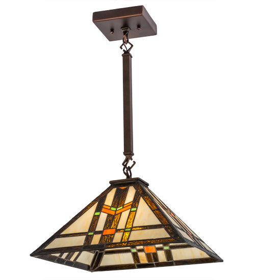 Meyda Tiffany 169999 One Light Pendant, Mahogany Bronze