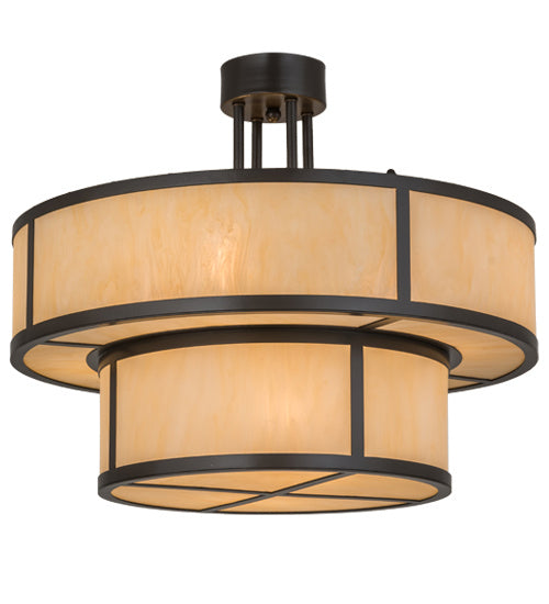 Meyda Tiffany 170542 Six Light Pendant, Timeless Bronze