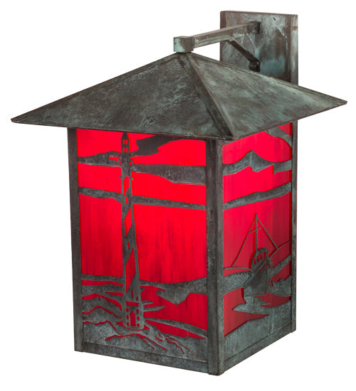 Meyda Tiffany 172100 One Light Wall Sconce, Verdigris