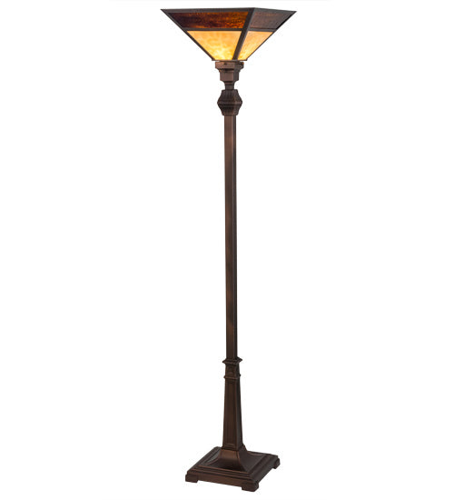 Meyda Tiffany 172177 One Light Torchiere, Mahogany Bronze