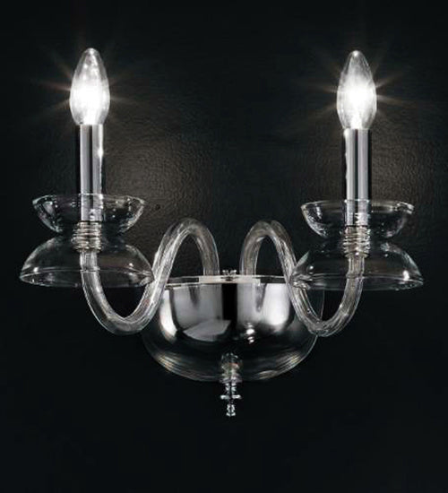 Meyda Tiffany 174420 Two Light Wall Sconce, Chrome,Crystal