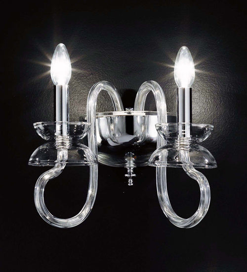 Meyda Tiffany 174423 Two Light Wall Sconce, Chrome,Crystal