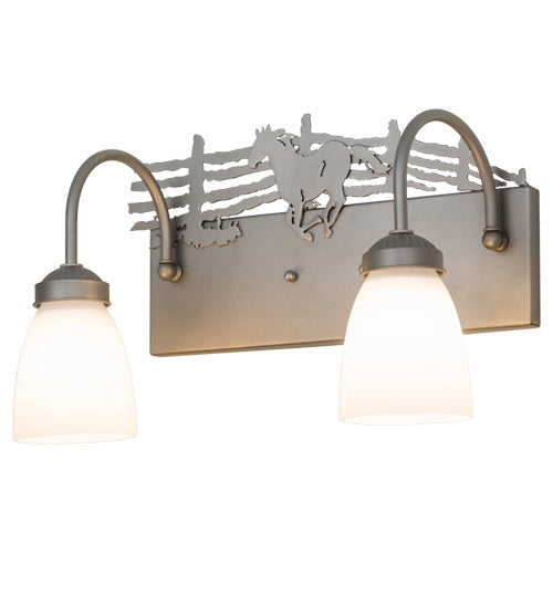 Meyda Tiffany 175221 Two Light Wall Sconce, Industrial Steel