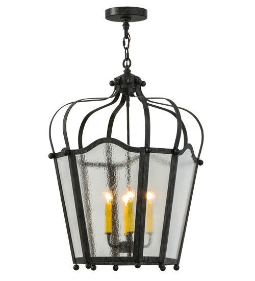 Meyda Tiffany 178403 Four Light Pendant, Antique Iron Gate
