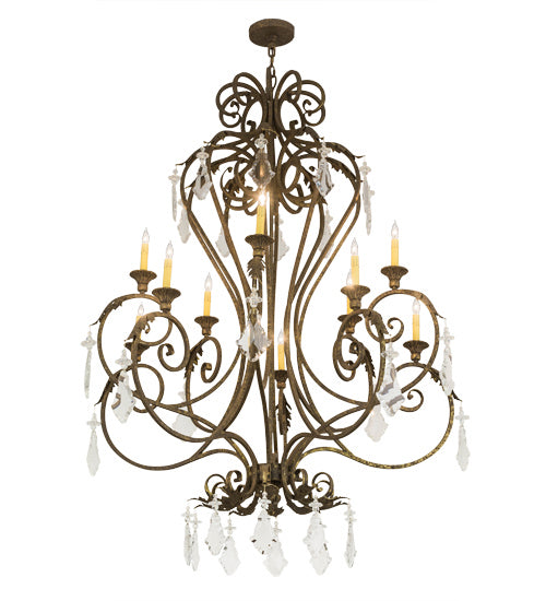 Meyda Tiffany 179688 Ten Light Chandelier, Pompeii Gold