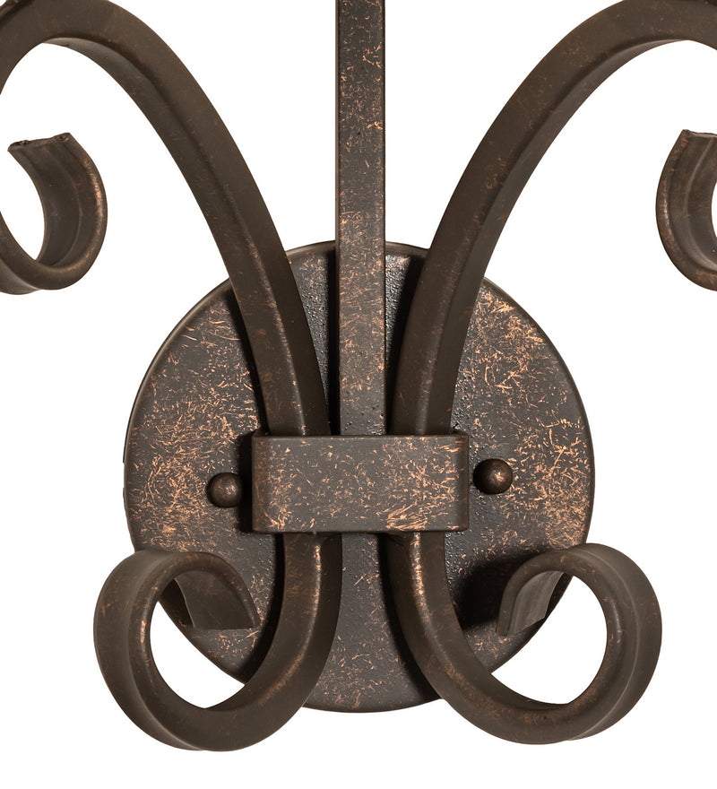 Meyda Tiffany 180721 Two Light Wall Sconce, Gilded Tobacco