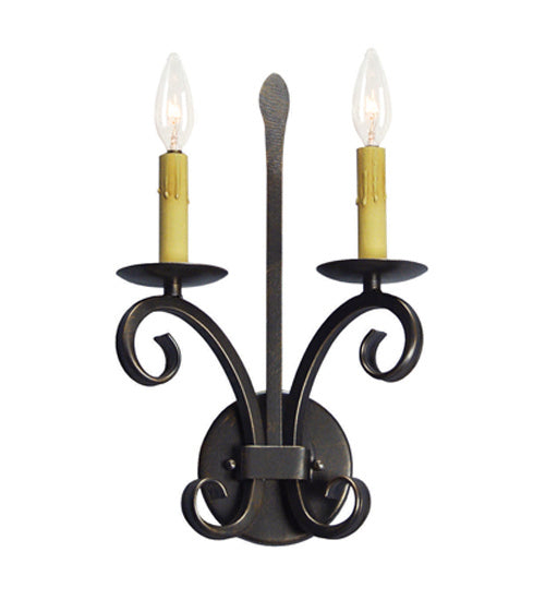 Meyda Tiffany 180721 Two Light Wall Sconce, Gilded Tobacco