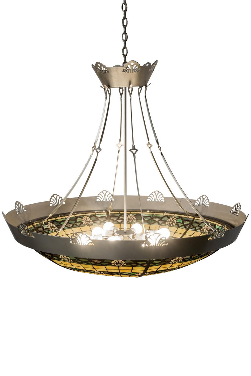 Meyda Tiffany 183016 Eight Light Inverted Pendant, Nickel