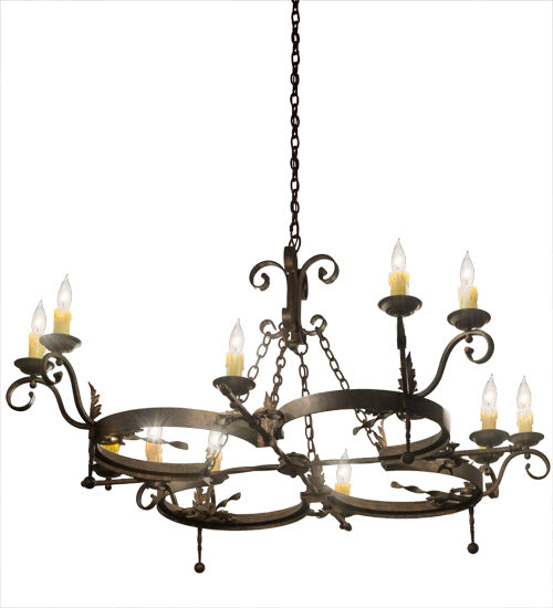 Meyda Tiffany 183798 12 Light Chandelier, Gilded Tobacco
