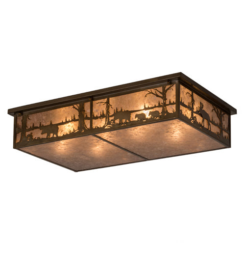 Meyda Tiffany 184447 Eight Light Flushmount, Antique Copper