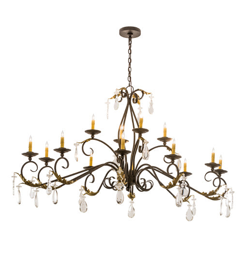 Meyda Tiffany 187263 14 Light Chandelier, Golden Bronze