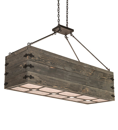 Meyda Tiffany 188631 12 Light Oblong Pendant, Oil Rubbed Bronze