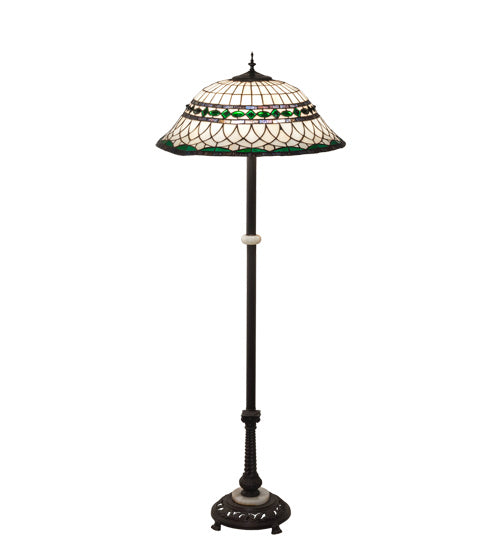 Meyda Tiffany 189107 Three Light Floor Lamp, Mahogany Bronze