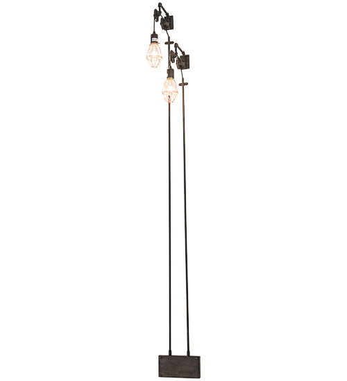 Meyda Tiffany 189156 Two Light Wall Sconce, Industrial Steel