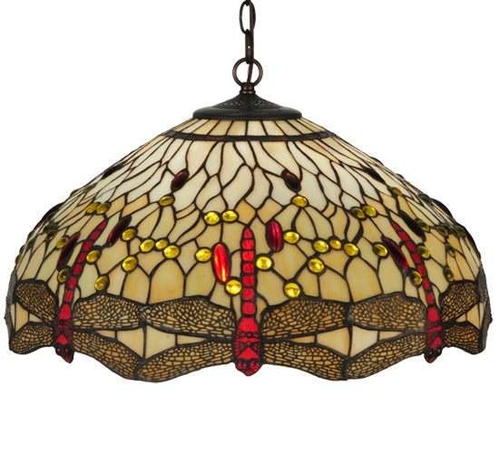 Meyda Tiffany 19006 Three Light Pendant, Mahogany Bronze