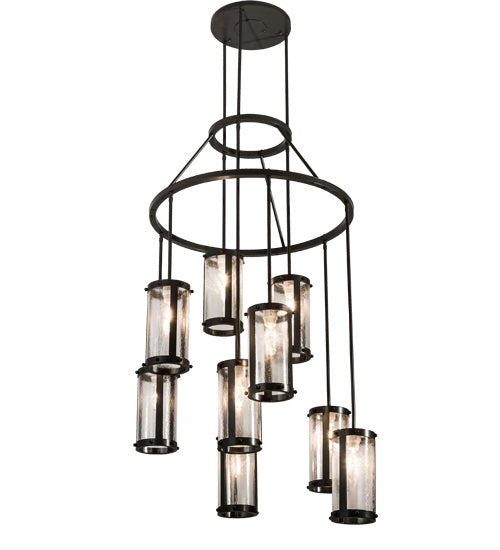 Meyda Tiffany 190661 Nine Light Chandelier, Timeless Bronze