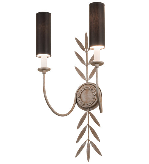 Meyda Tiffany 190858 Two Light Wall Sconce, Silver Sand