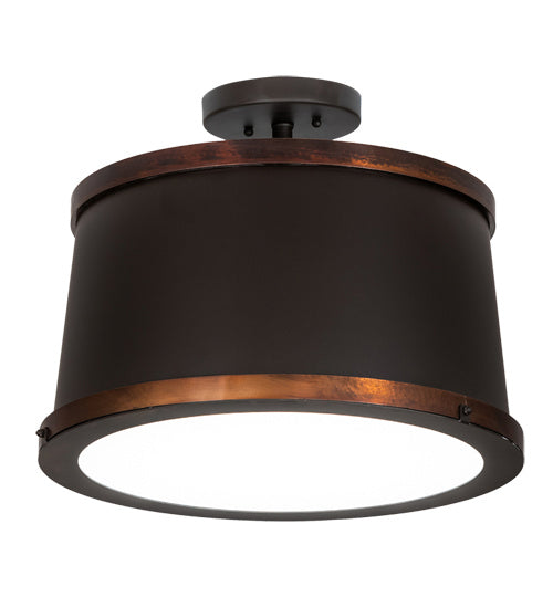 Meyda Tiffany 190873 LED Semi-Flushmount, Oil Rubbed Bronze & Vintage Copper