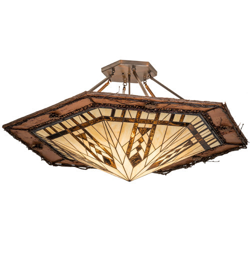 Meyda Tiffany 191544 Six Light Flushmount, Vintage Copper
