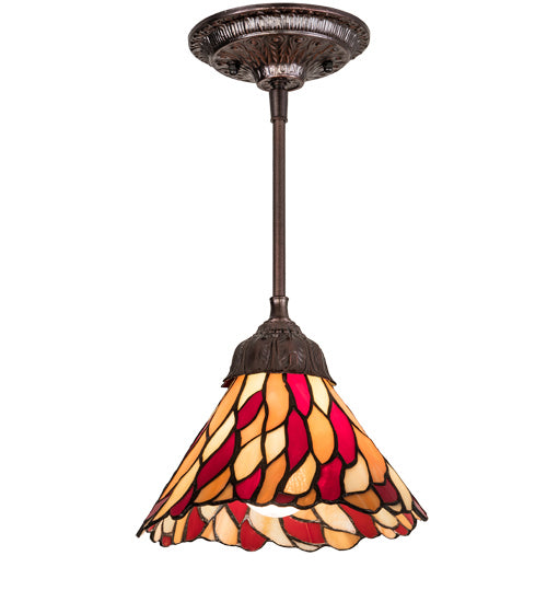 Meyda Tiffany 191564 One Light Mini Pendant, Mahogany Bronze