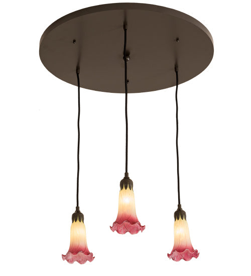 Meyda Tiffany 192383 Three Light Pendant, Timeless Bronze
