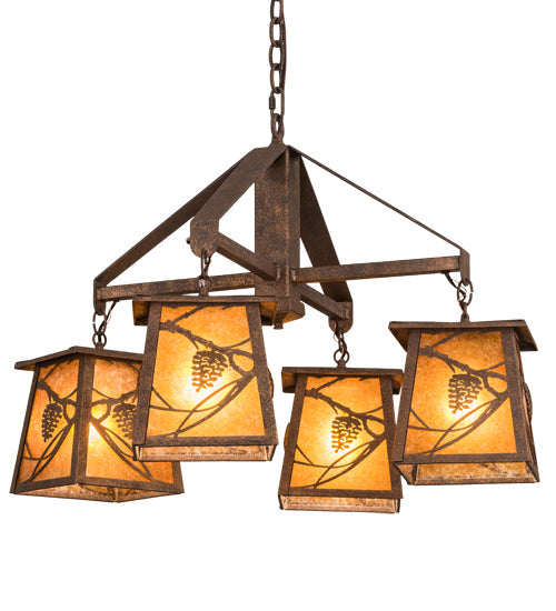 Meyda Tiffany 192455 Four Light Chandelier, Rococco