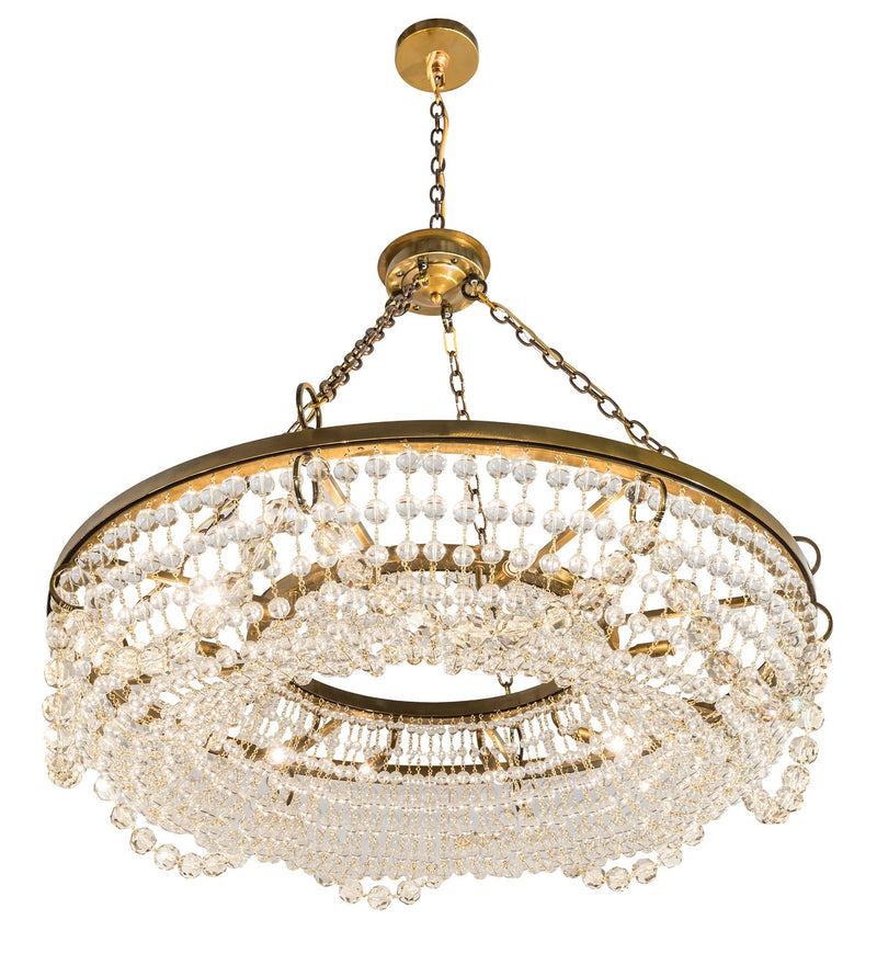 Meyda Tiffany 192513 12 Light Chandelier, Transparent Gold
