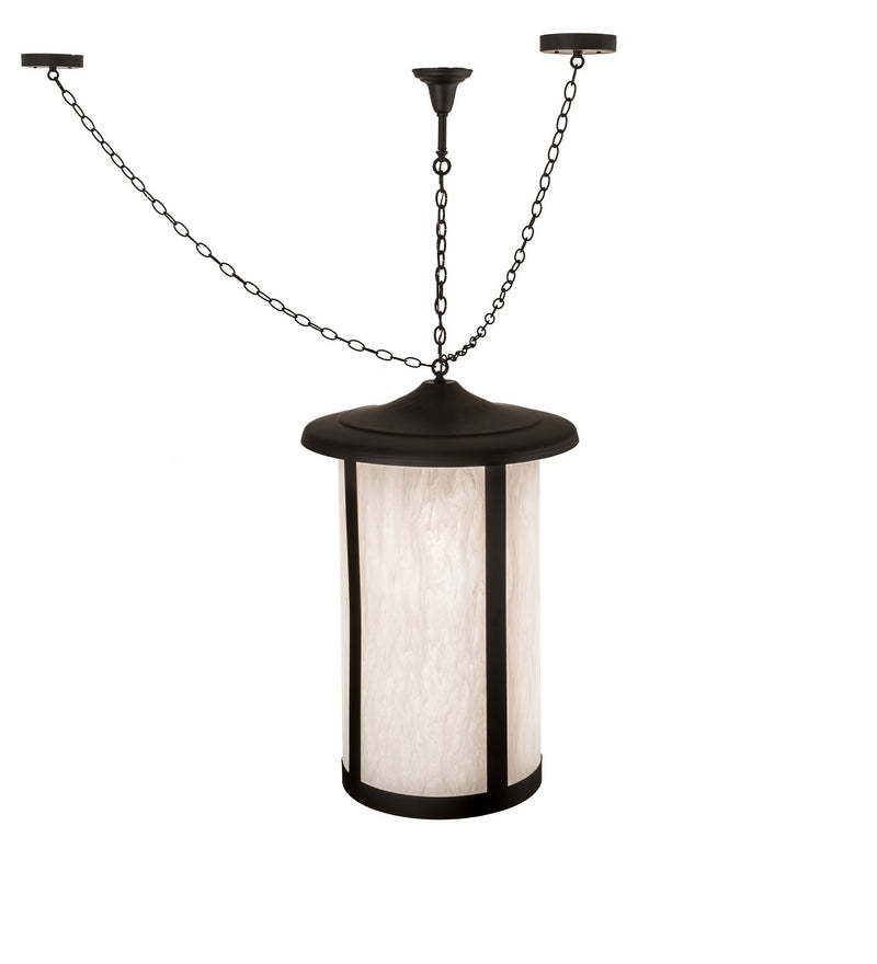 Meyda Tiffany 193109 Four Light Pendant, Exterior Oil Rubbed Bronze