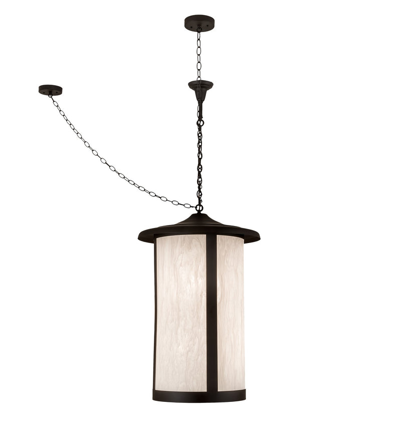 Meyda Tiffany 193109 Four Light Pendant, Exterior Oil Rubbed Bronze