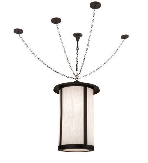 Meyda Tiffany 193109 Four Light Pendant, Exterior Oil Rubbed Bronze